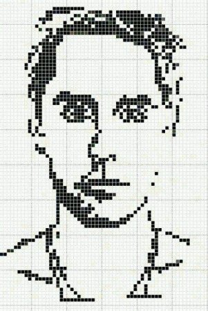 Портреты по клеточкам в тетради