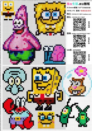 Спанч Боб из бисера схема