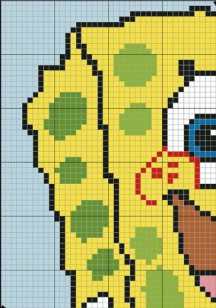 Рисование по клеточкам губка