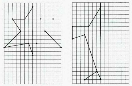 Симметричные фигуры дорисовать