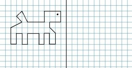 Симметричные фигуры по клеткам