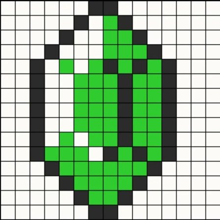 Рисунки по клеткам из МАЙНКРАФТА