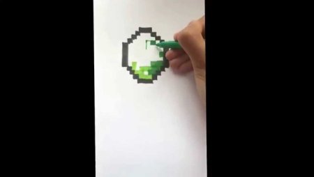 Алмаз в МАЙНКРАФТЕ по клеточкам изумруд