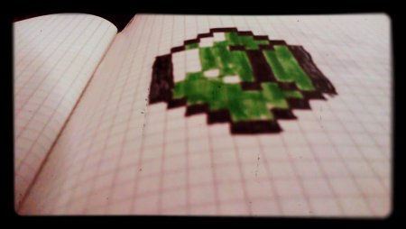 Изумруд в МАЙНКРАФТЕ по клеточкам