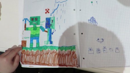 Алекс из МАЙНКРАФТА рисунок по клеткам