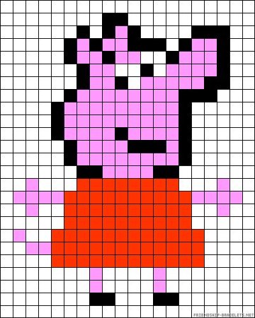 Свинка по клеткам