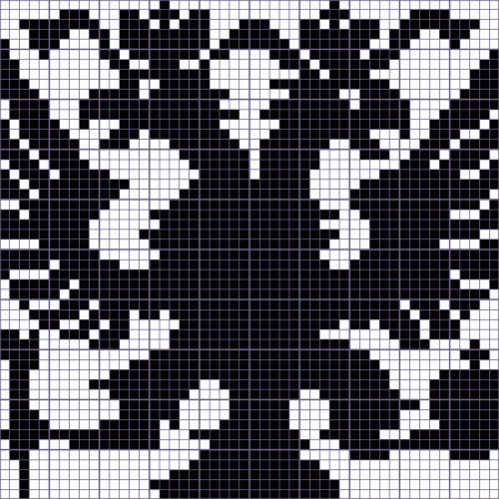 Жаккардовый узор пиксельный