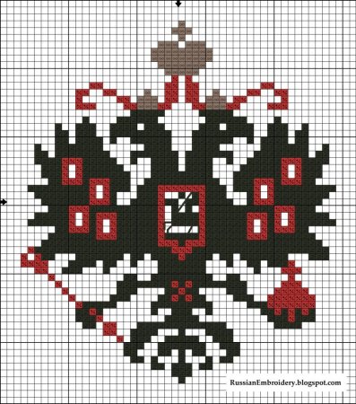 Двуглавый Орел вышивка крестом схема
