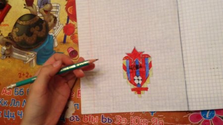 Рисунки по клеточкам ЦСКА