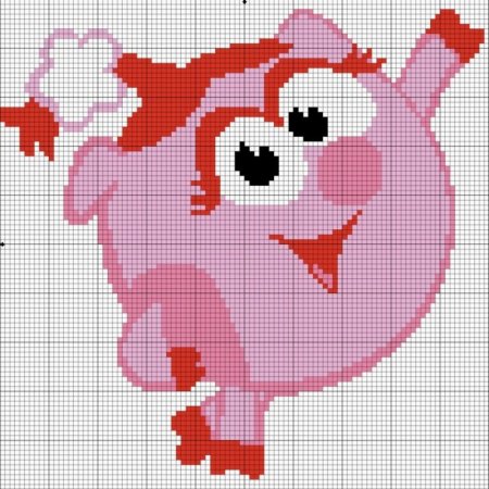 Схема вышивки Смешарик Нюша