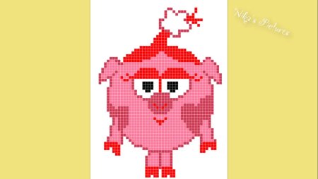 Вышивка крестом схемы Смешарики Лосяш