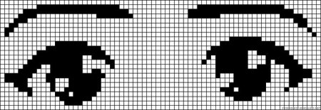 Рисунки по клеточкам глаза