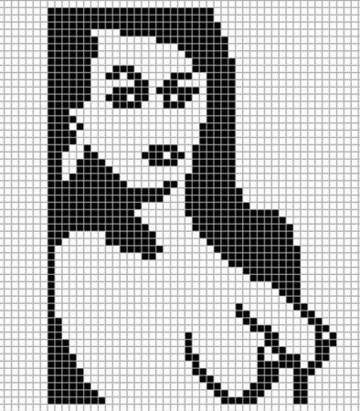 Рисунки в клетку черно белые