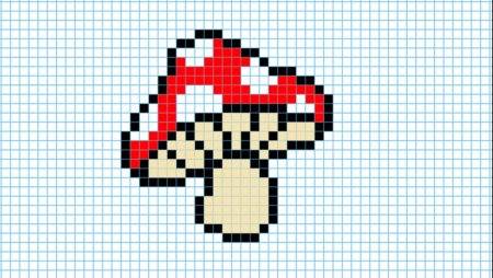 Мухомор по клеточкам