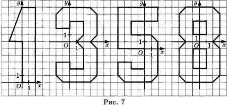 Объемные цифры на бумаге в клетку