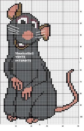 Крыса пиксельарт