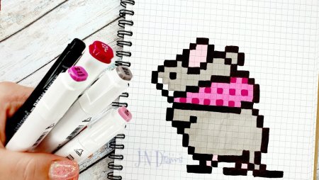 Схема вышивки крестом мышки