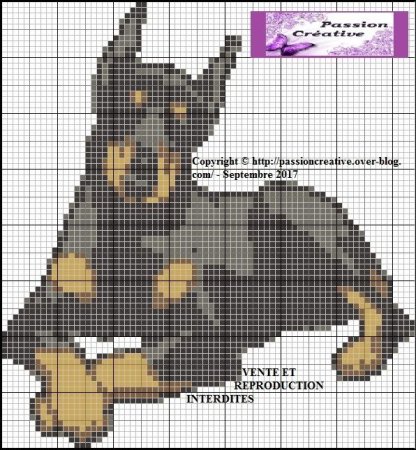 Доберман крестиком