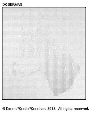 Схемы вышивки крестом собаки Доберман