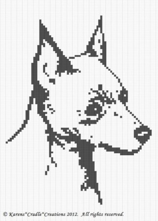 Доберман вышивка крестом схема