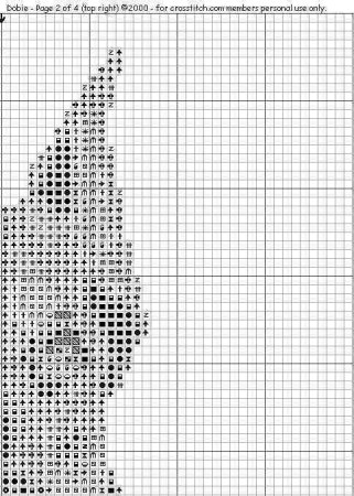 Доберман схема вышивки