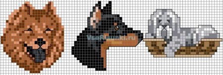 Собака по клеточкам