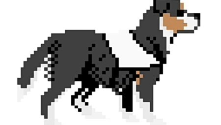 Собака по клеточкам овчарка