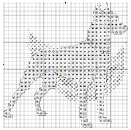 Вышивка крестом Доберман