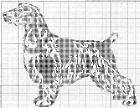 Вышивка крестом кокер спаниель схемы