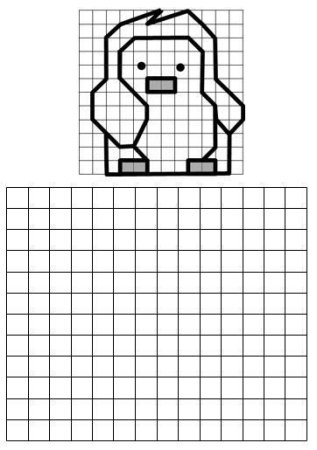 Рисунок по клеточкам для детей