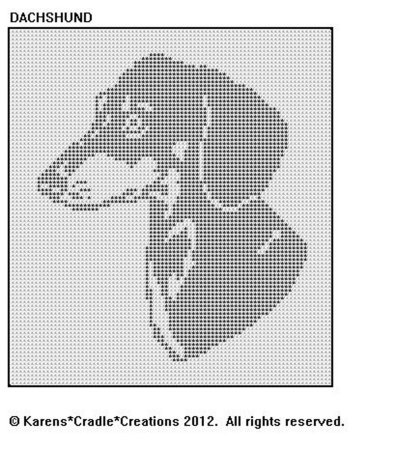 Вышивка такса крестиком