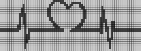 Фенечка с рисунком пульса