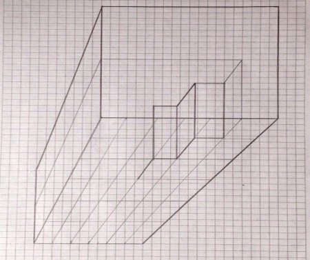 Рисование по клеточкам 3д