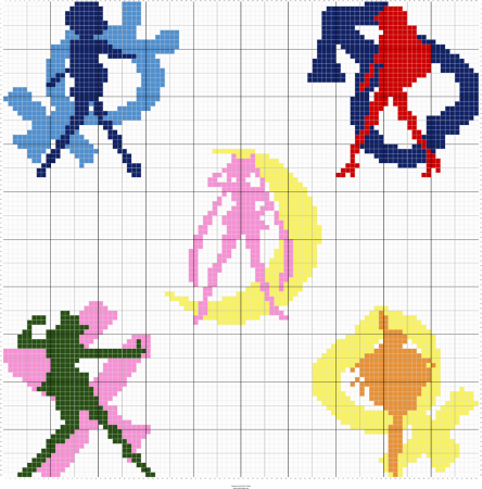 Вышивание крестиком Сейлор Мун