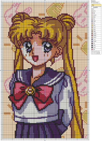 Вышивка крестиком Сейлор Мун