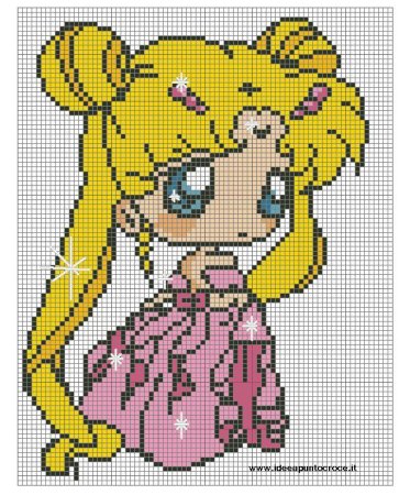 Sailor Moon по клеточкам