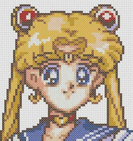 Аниме рисунки для вышивки небольшие