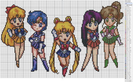 Вышивание крестиком Сейлор Мун Чиби