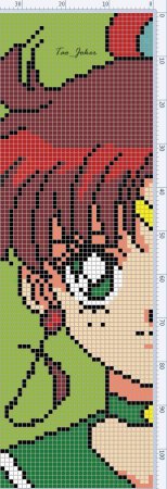 Сейлормун по клеточкам в тетради