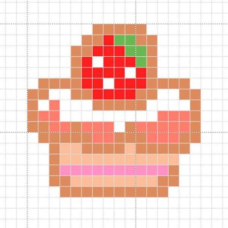 По клеточкам в виде конфет