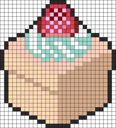 Торт по клеточкам в тетради