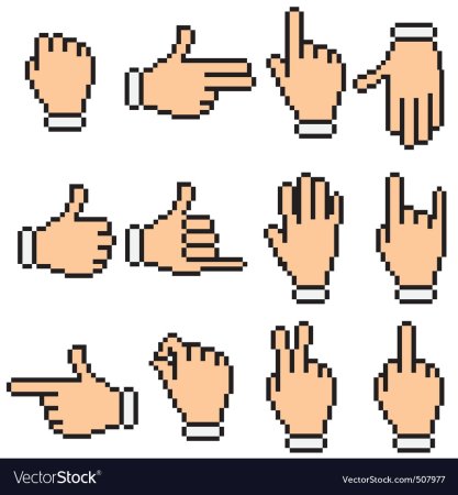 Рисунки по клеткам знаки на руках