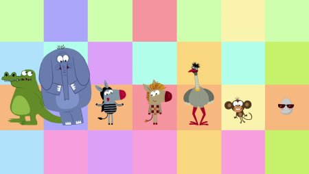 Зебра в клеточку мультфильм персонажи