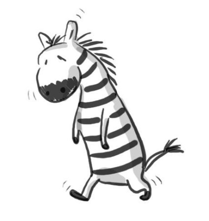 Смешная Зебра нарисованная