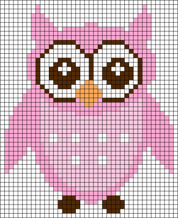 Картинки по клеточкам Сова