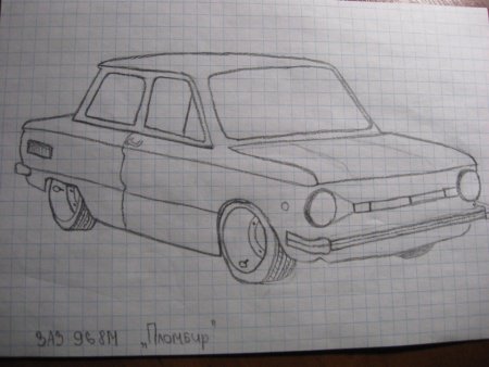 ВАЗ 2106 сзади рисунок