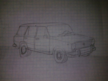 ВАЗ 2107 сзади рисунок