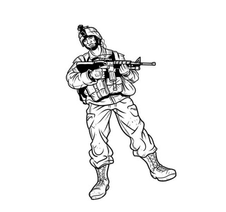 Раскраски солдаты спецназ