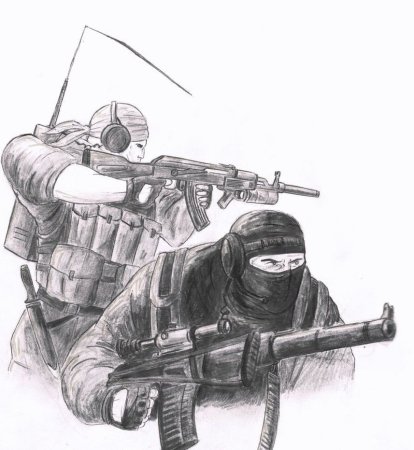 Солдат карандашом