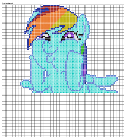 Рисунки по клеточкам в тетради пони